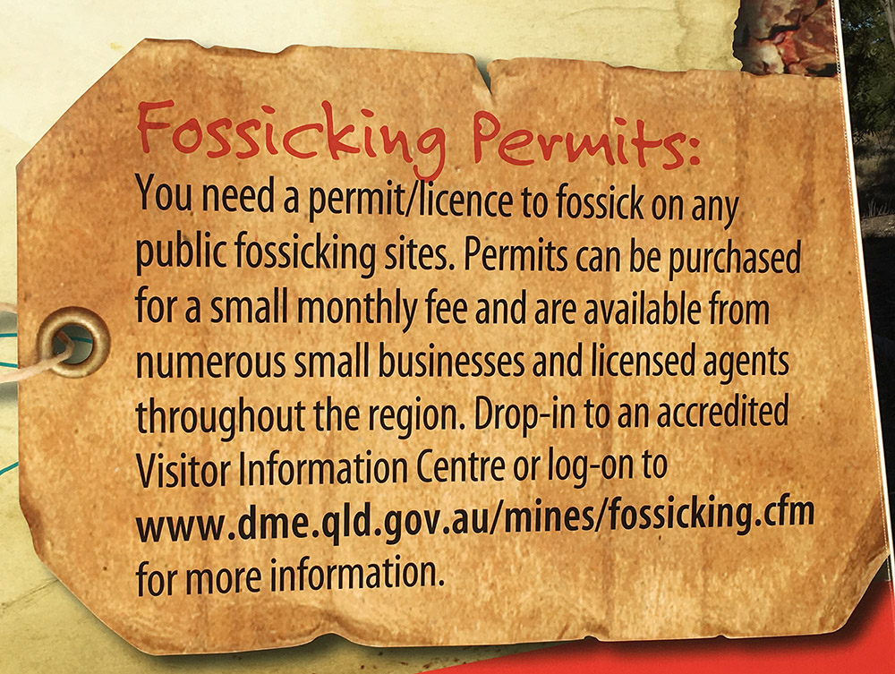 Fossicking in Australia